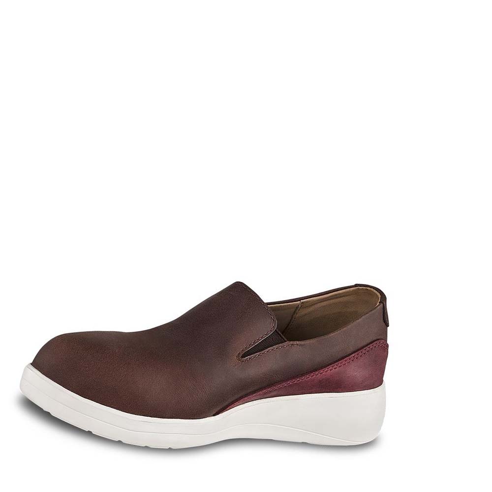 Red Wing Zero-G Lite Safety Toe Slip-On Women's Shoes Burgundy | ZA 108OKI